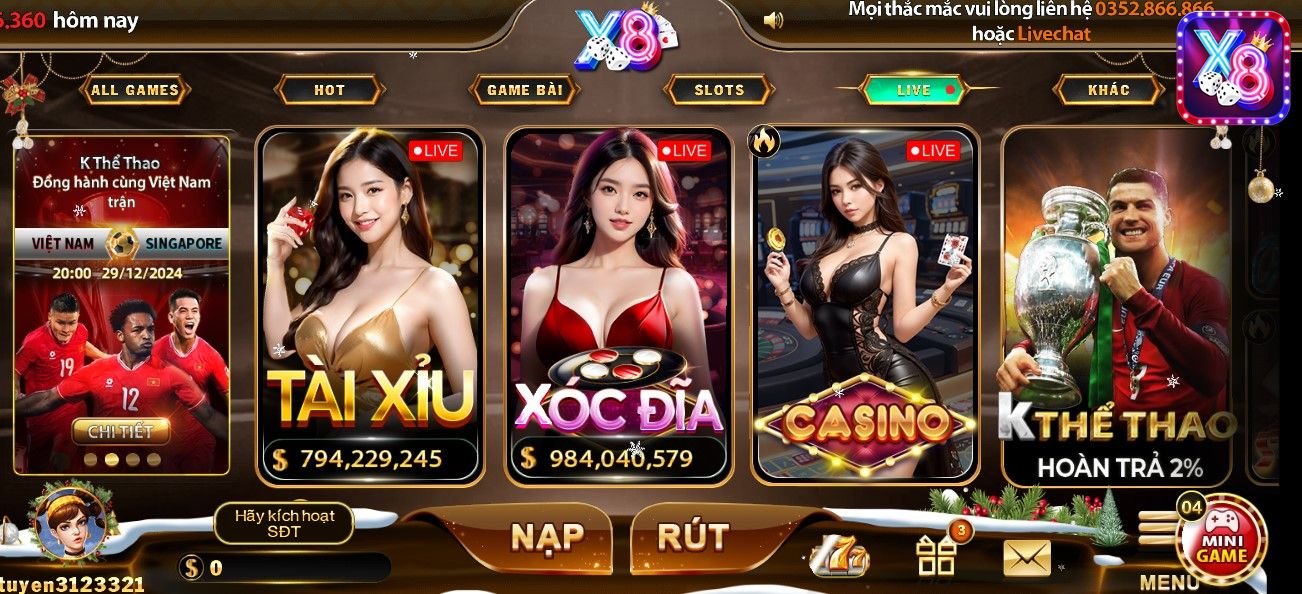 Casino live trải nghiệm sòng bạc thực tế